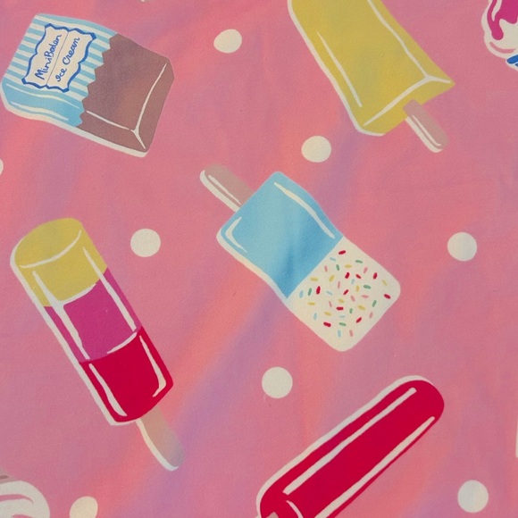 Mini Boden One Piece Pink Ice Cream Cross Back Swimsuit - Picture 3 of 6